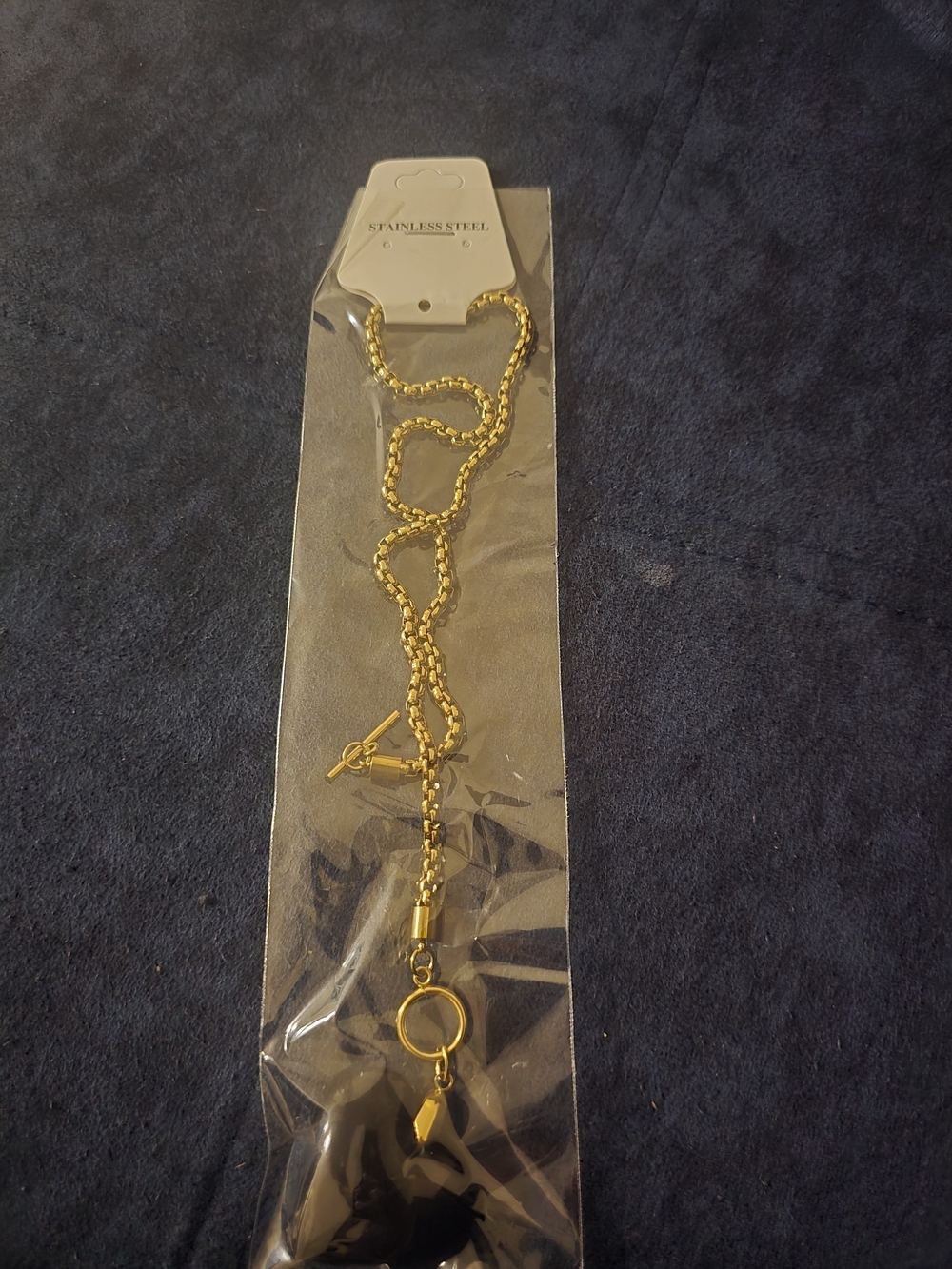 Gold Stainless Steel Twist Chain Necklace - Unbranded